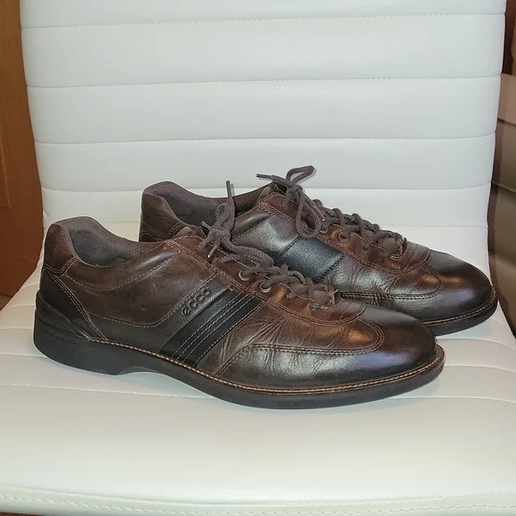 Ecco | Shoes | Ecco Brown Leather Lace Up Oxford Sneaker  display picture 1